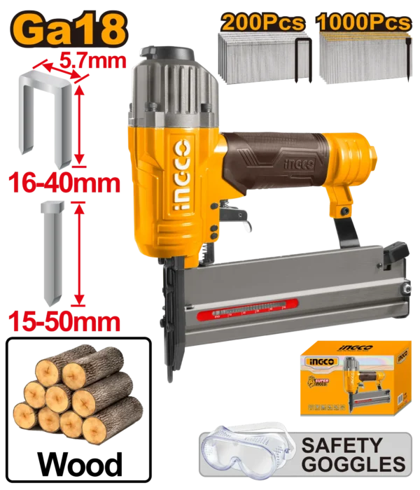 PISTOLA 2 EN 1 DE CLAVOS Y GRAPAS 15-50MM INGCO