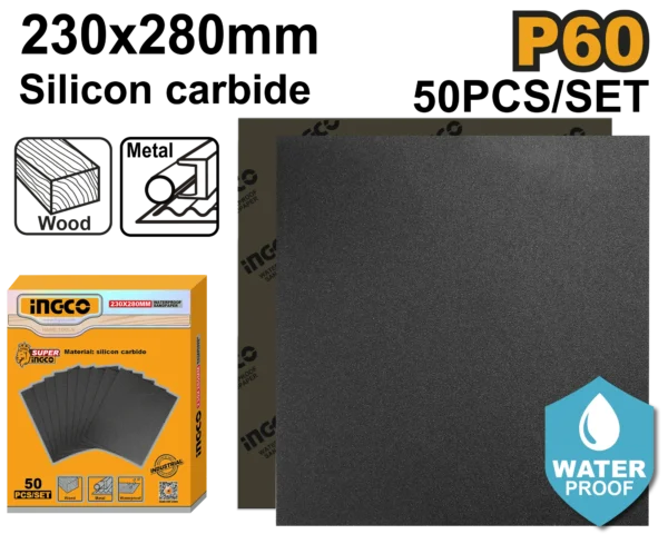 LIJA DE AGUA G60 INGCO