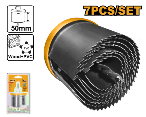 JUEGO DE SIERRA COPA 7PCS INGCO