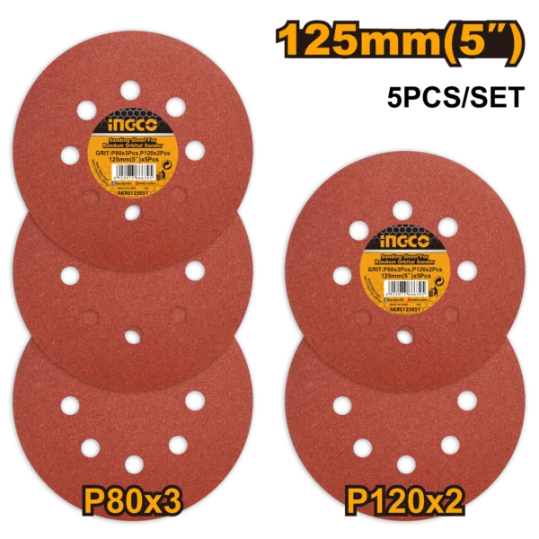 HOJA DE LIJA CIRCULAR 4" INGCO