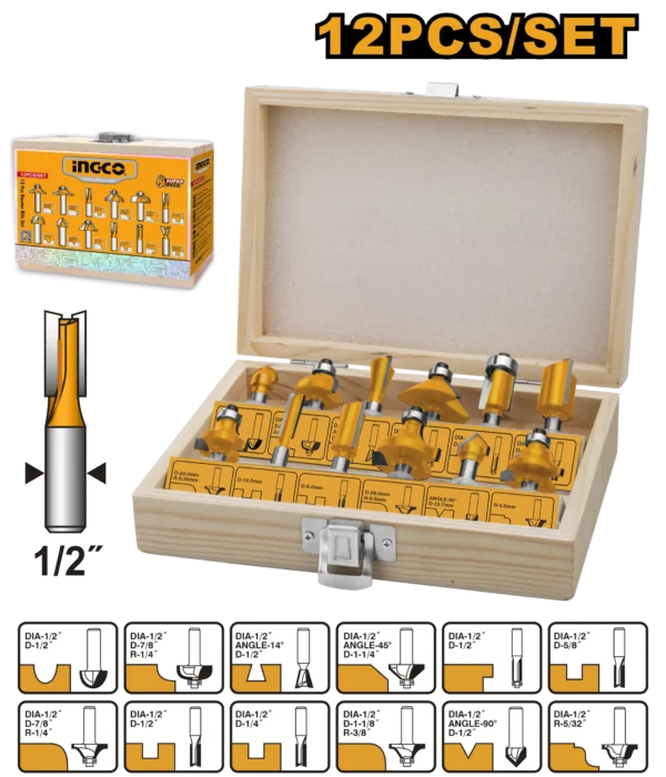 SET DE FRESAS 12PCS INGCO