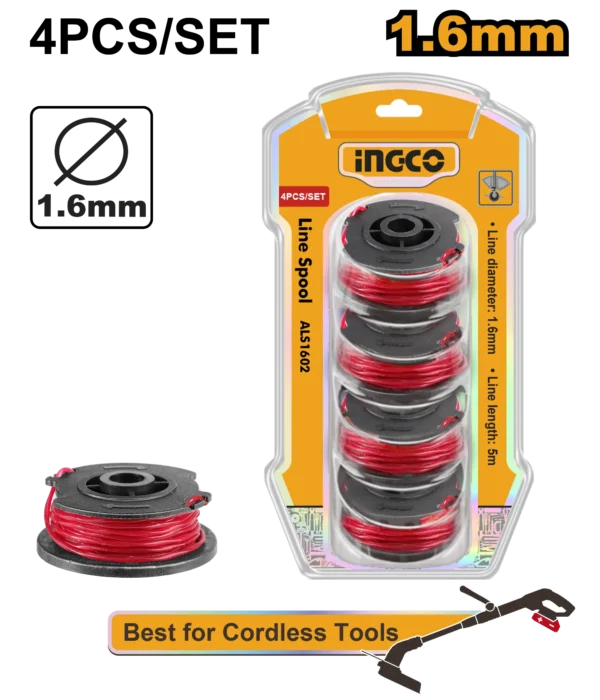 CARRETE HILO CORTADORA DE HIERBA 1.6MM 20V INGCO