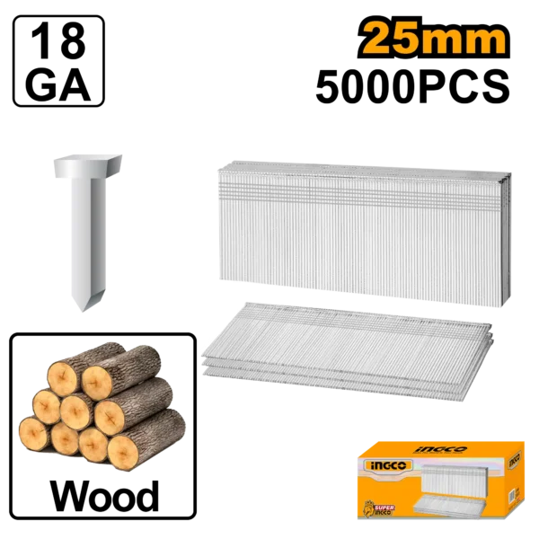 CLAVOS 25MM 1" PISTOLA 2 EN 1 5000PC INGCO