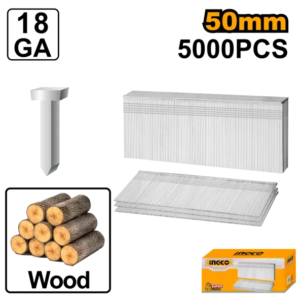 CLAVOS 50MM 2" PISTOLA 2 EN 1 5000PC INGCO