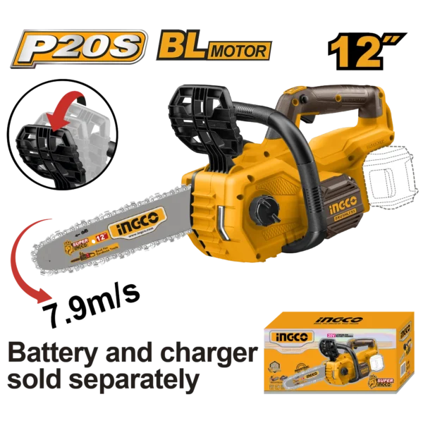MOTOSIERRA DE IONES DE LITIO 12"" BL 20V INGCO