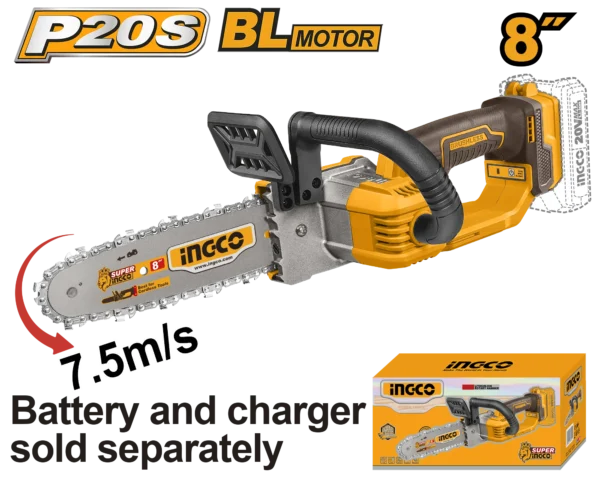 MOTOSIERRA DE IONES DE LITIO 8" BL 20V INGCO
