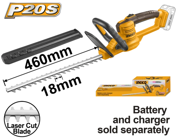 RECORTADORA DE SETOS INALAMBRICA 460mm 20V INGCO