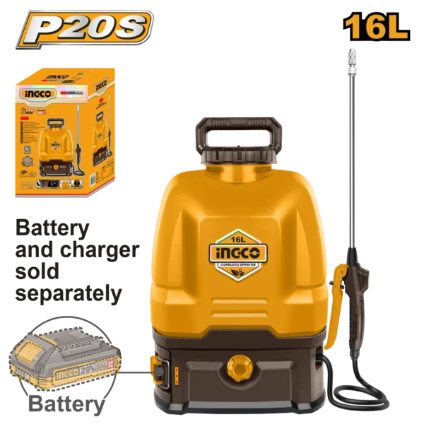 BOMBA FUMIGADORA INALAMBRICA 16L 20V INGCO