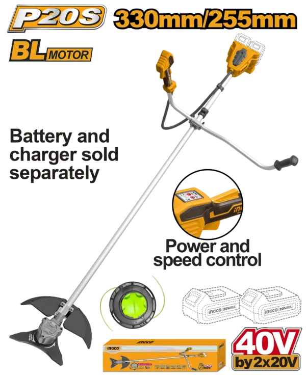 CORTADORA DE HIERBA 330/255MM BL 40V INGCO