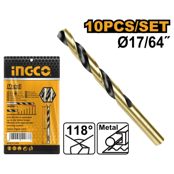BROCA DE HIERRO 17/64" INGCO