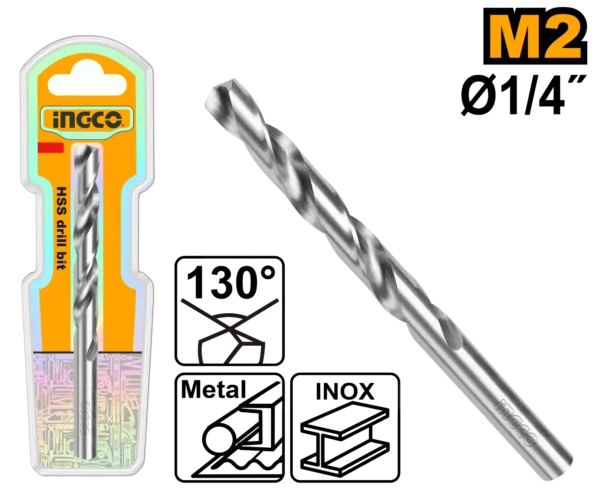 BROCA M2 HSS 1/4"" INGCO