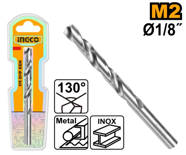 BROCA M2 HSS 1/8"" INGCO