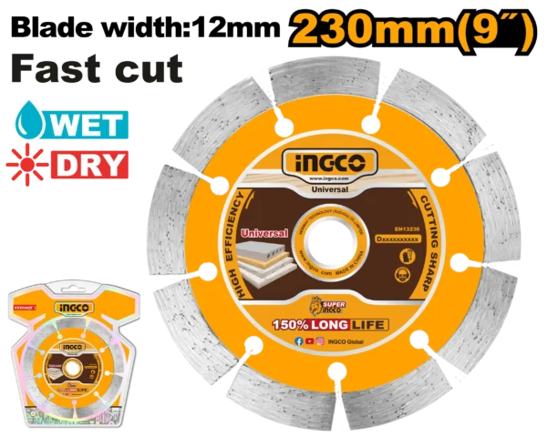 DISCO DIAMANTE SEGMENTADO 9" R(DMD012302)