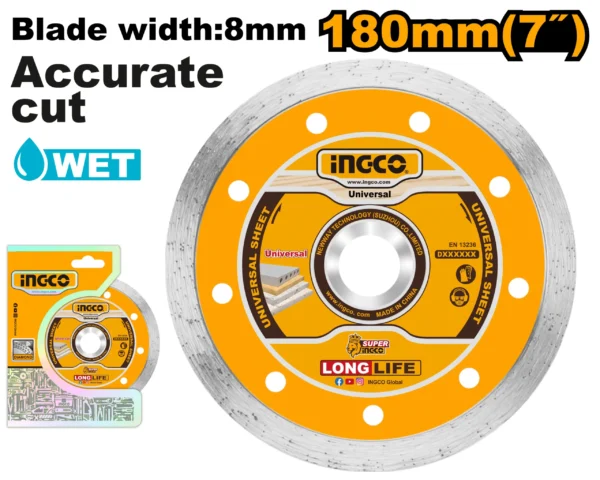 DISCO DIAMANTE CONTINUO 7" PROFESIONAL INGCO