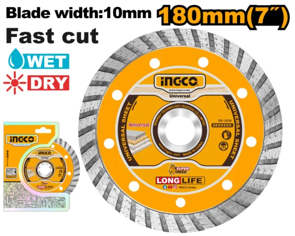 DISCO DIAMANTE TURBO 7" PROFESIONAL INGCO