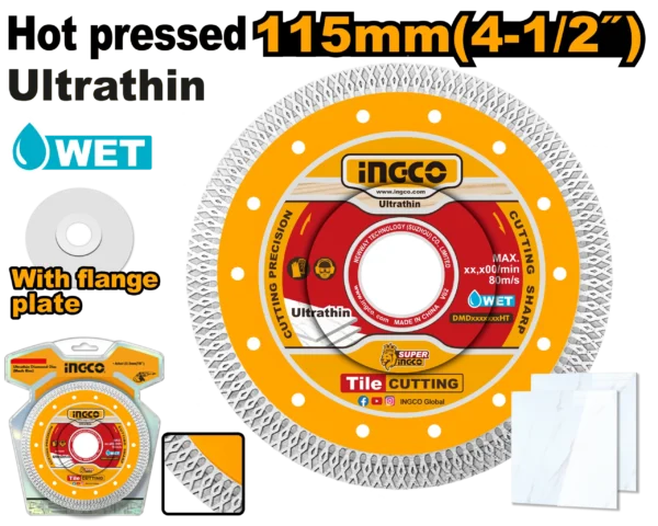 DISCO DIAMANTE ULTRA FINO 115X22.2MM INGCO