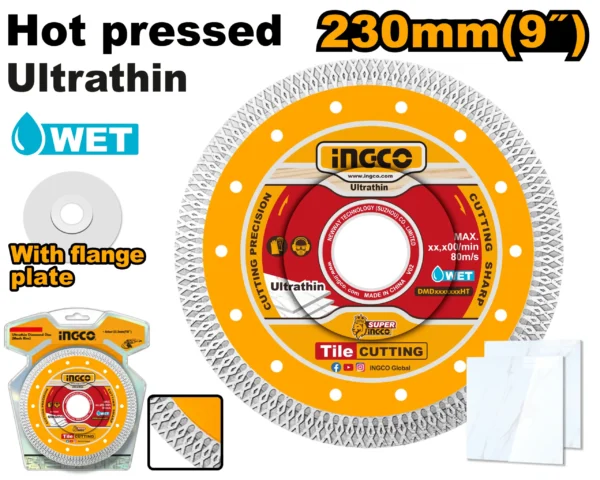 DISCO DIAMANTE ULTRA FINO 230(9")X22.2MM INGCO