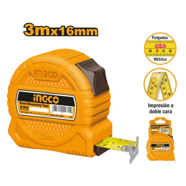 Ingco FLEXÓMETRO 3 3m