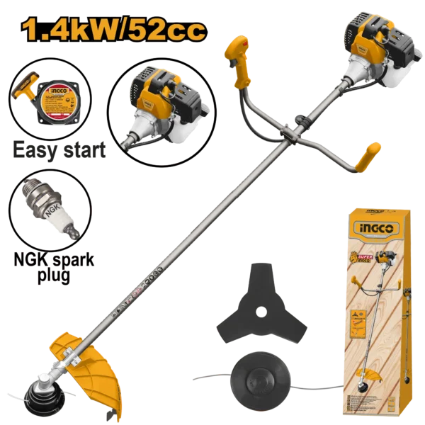 CORTADORA DE HIERBA A GASOLINA 52CC INGCO