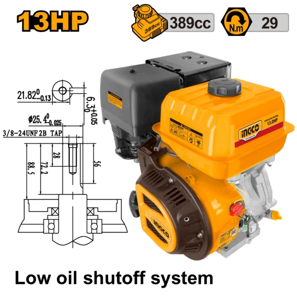 MOTOR 13HP GASOLINA INGCO