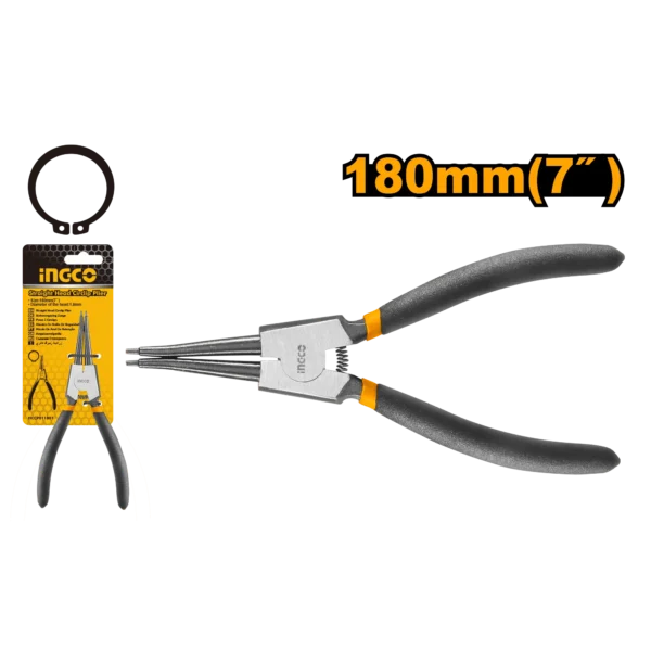 ALICATE CIRCLIP CABEZA RECTA 7" (ABR) INGCO