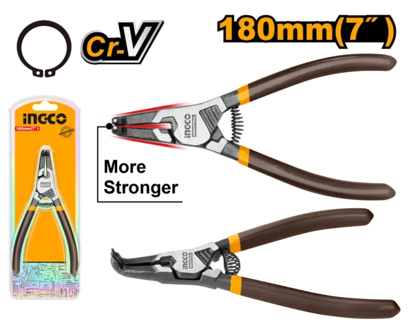 ALICATE CIRCLIP CABEZA INCLINADA 7" INGCO