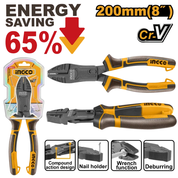 ALICATE MULTIFUNCIONES 4 EN 1 8" INGCO