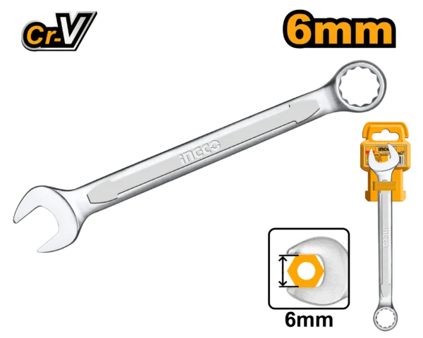 LLAVE BOCA-CORONA 6MM INGCO