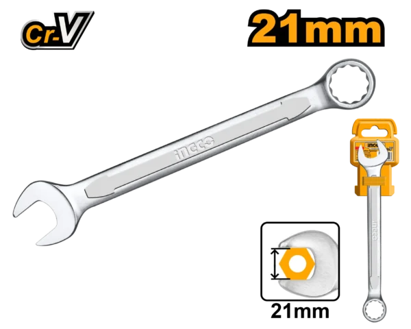 LLAVE BOCA-CORONA 21MM INGCO