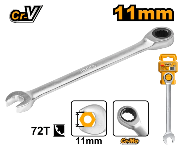 LLAVE MIXTA RATCHET 11MM INGCO