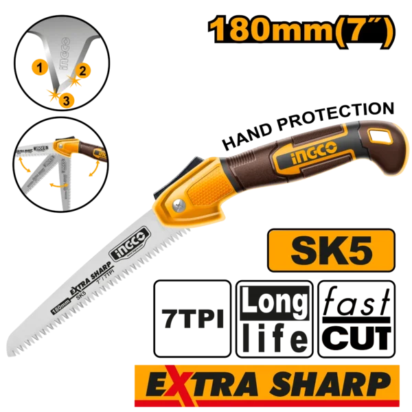 SIERRA DE PODAR PLEGABLE 7" INDUSTRIAL INGCO