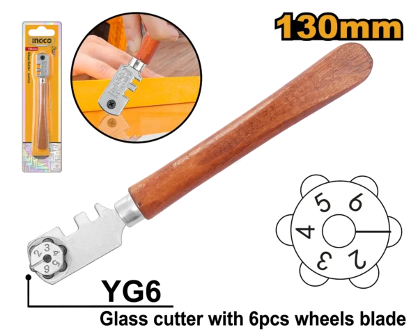 CORTADOR DE VIDRIO 6PCS INGCO