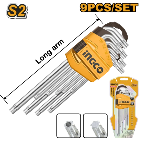 JUEGO LLAVE TORX 9PCS (M) INGCO