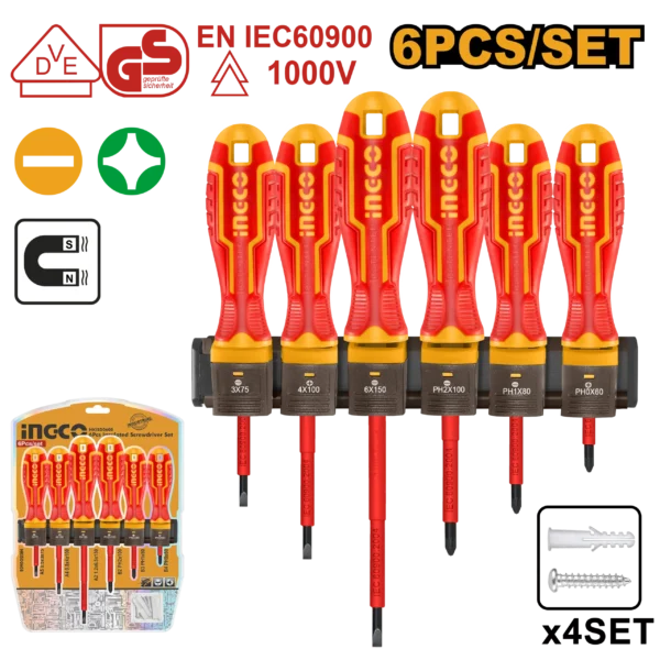SET DESTORNILLADORES AISLADOS 6PCS INGCO