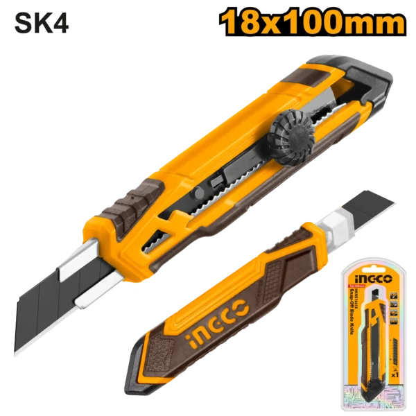 CUCHILLA ESTILETE PULSADOR REDONDO INGCO.