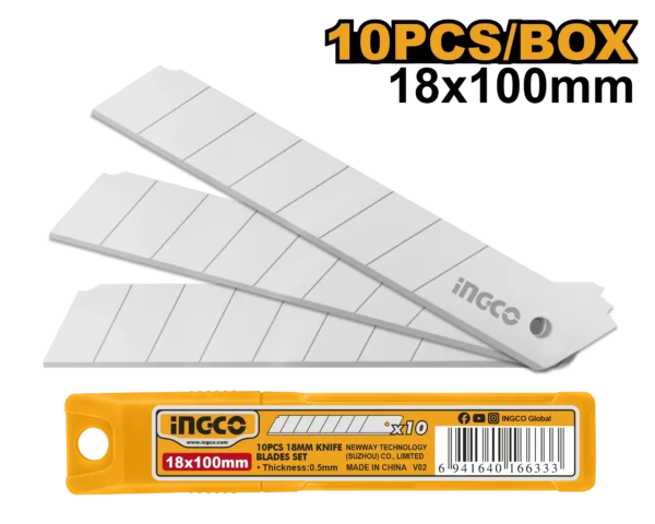 REPUESTO CUCHILLA 10 PCS -18MM INGCO