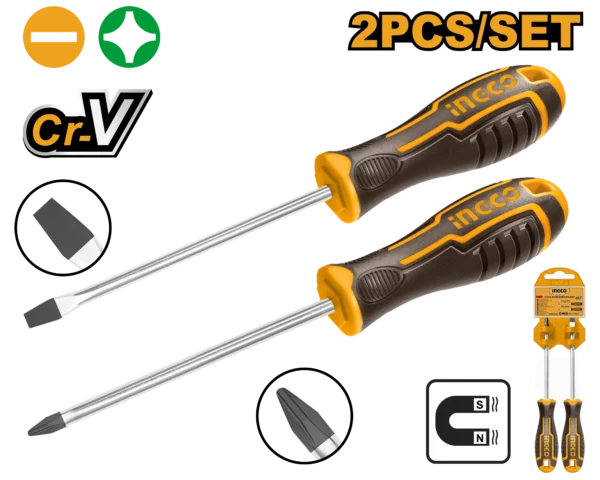 SET DESTORNILLADORES 2PCS INDUSTRIAL INGCO
