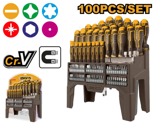 SET DE DESTORNILLADORES 100PCS INGCO