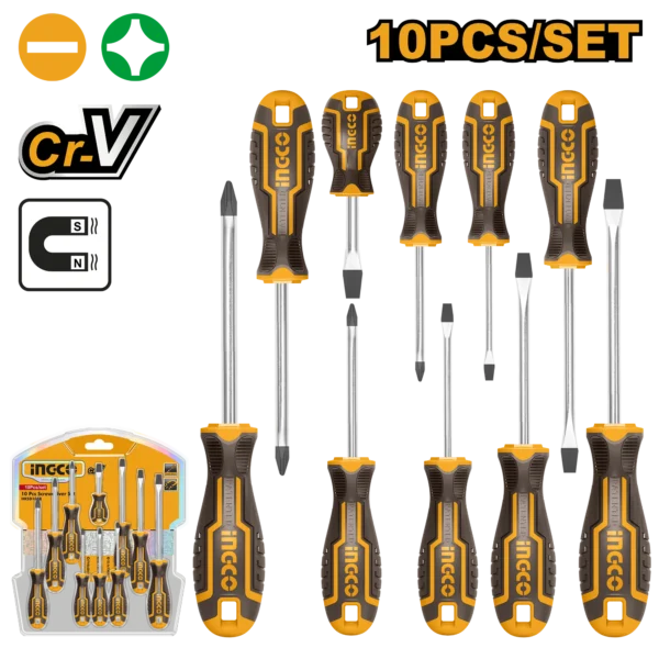 SET DESTORNILLADORES 10PCS INDUSTRIAL INGCO