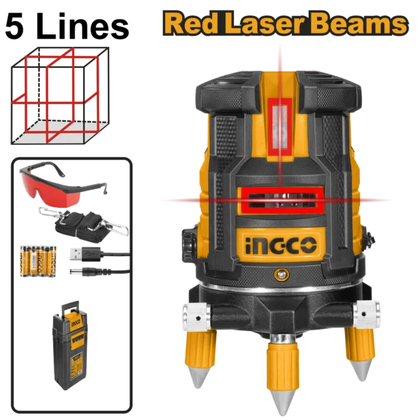 LASER DE LINEA AUTONIVELANTE - LUZ ROJA INGCO