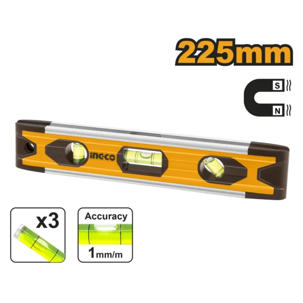 NIVEL TORPEDO 225MM INGCO