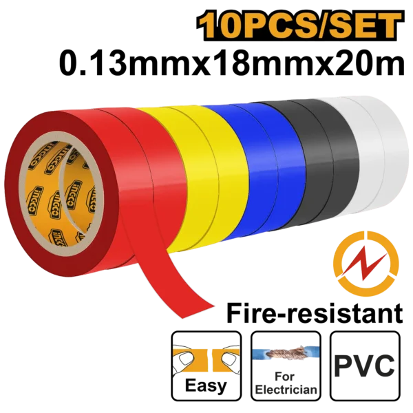 SET CINTA AISLANTE MIX COLORES INGCO