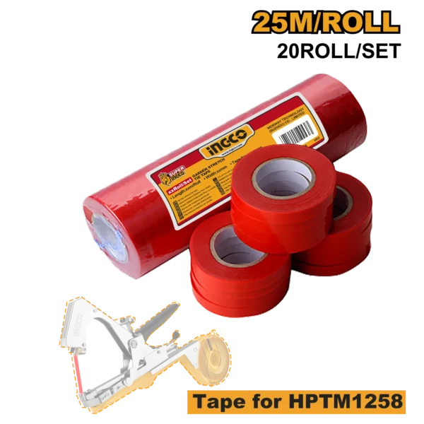 CINTA ELASTICA DE JARDINERIA 25M/ROLL 20ROLL/SET INGCO