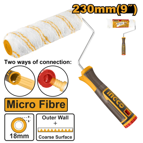 RODILLO MICROFIBRA 9" 18MM EXTERIOR INGCO