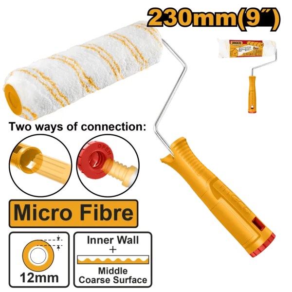 RODILLO 9" 12MM PARA INTERIOR INGCO