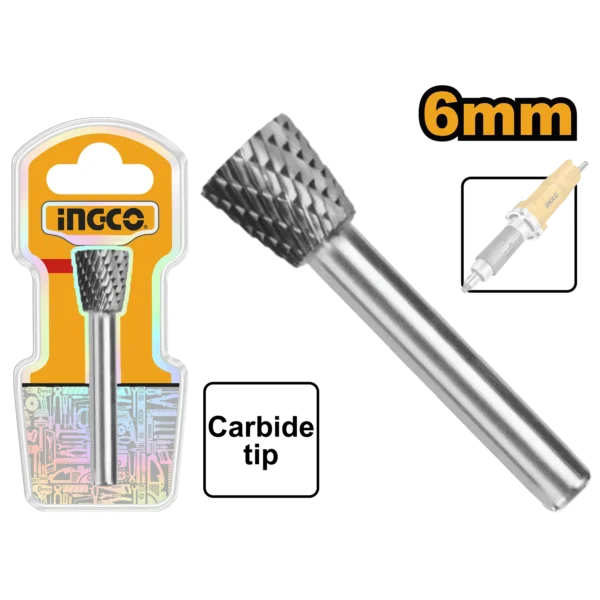 FRESA ROTATIVA FORMA DE CONO INVERTIDO 6MM INGCO