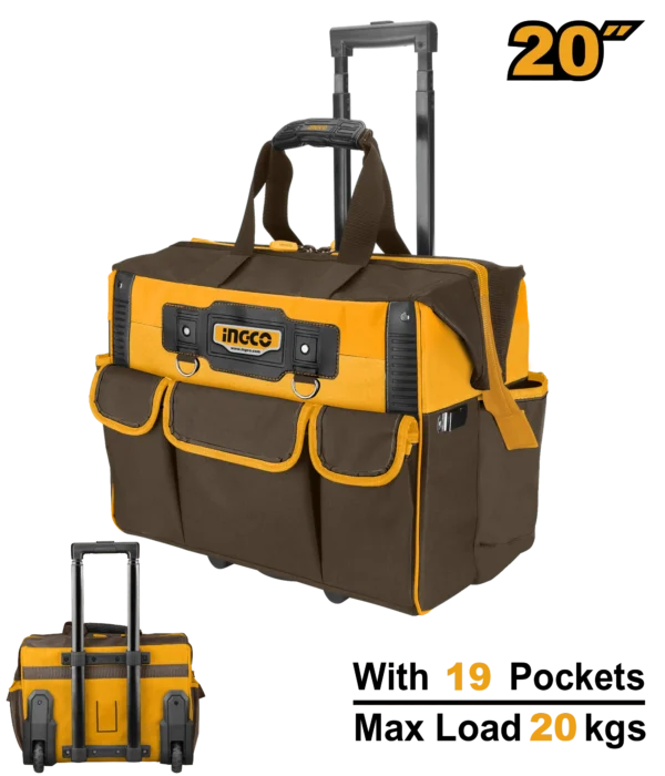 MALETA PARA HERRAMIENTAS DE 20"" CON RUEDAS INGCO