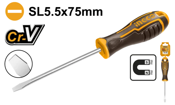 DESTORNILLADOR PLANO 3" INDUSTRIAL INGCO SUPER SELECT