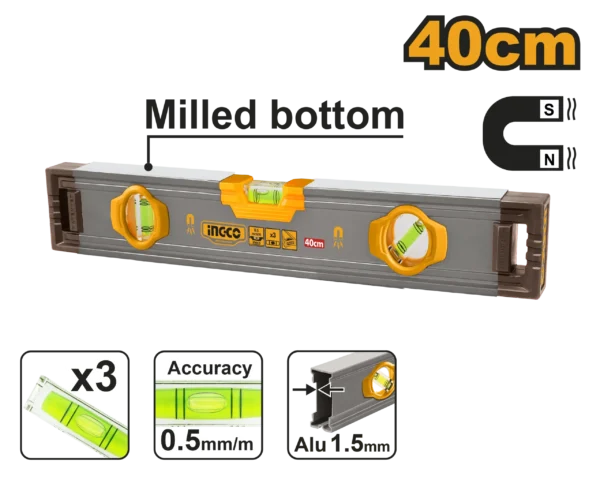 NIVEL TORPEDO 40CM INGCO