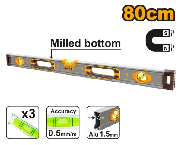 NIVEL TORPEDO 80CM INGCO